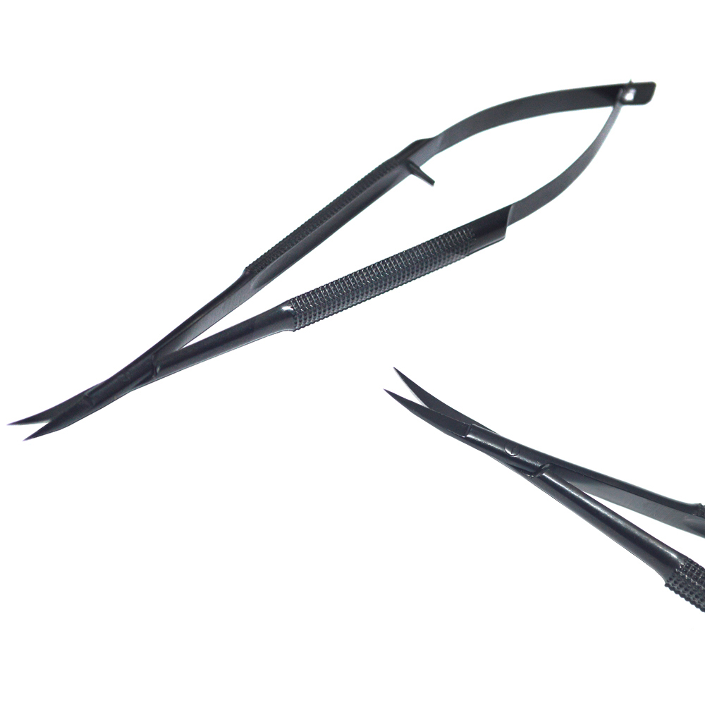 Castroviejo Scissor Black Coated, Length = 14cm, Curved