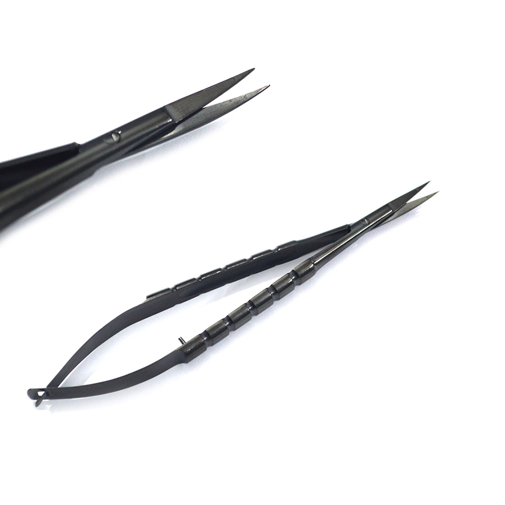 Castroviejo Scissor Black Coated, Length = 15.5cm, Straight